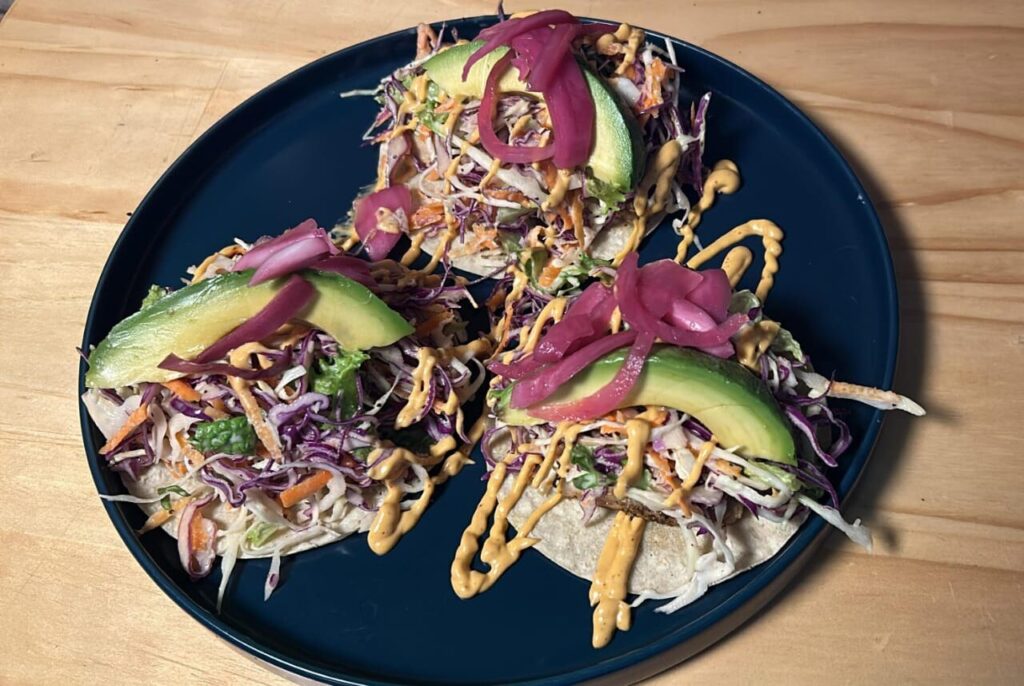 Dishes fish tacos