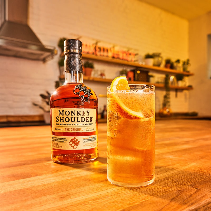 Dishes ginger monkey serve bottle shot