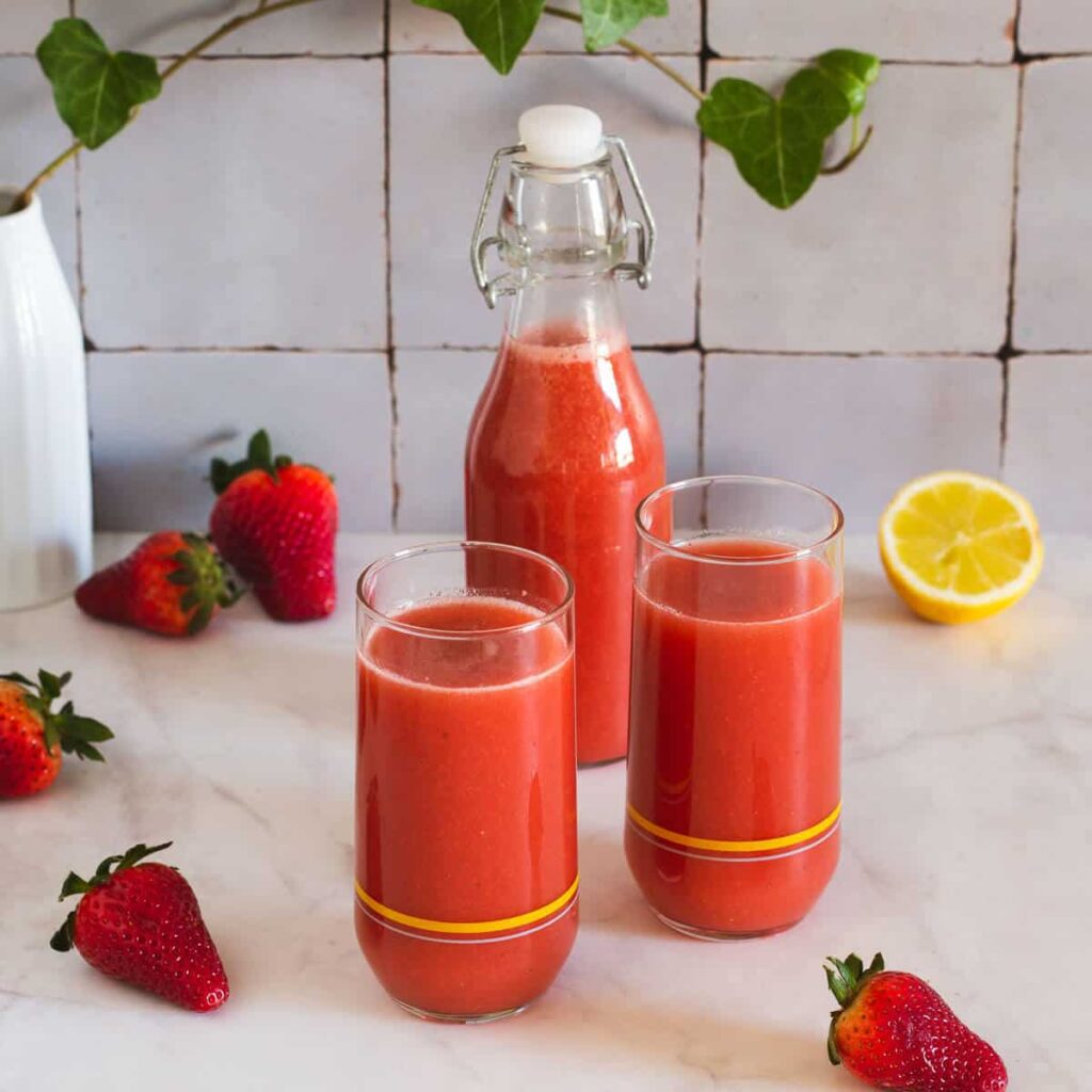 Dishes how to make strawberry juice 8744