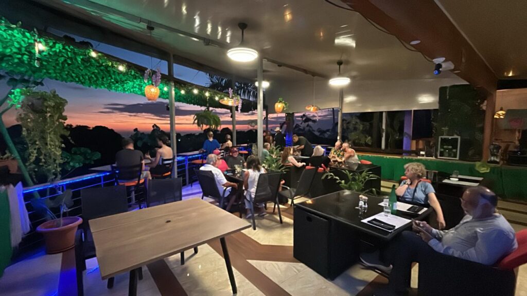 Night View of Tropical Restaurant